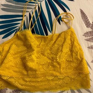 SHEIN mustard yellow bralette